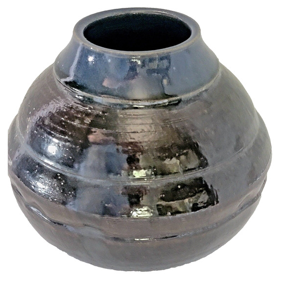 Vintage Walter Yovaish Studio Pottery Vase Signed Rare 1980s 6” Ceramic Art - Picture 4 of 11